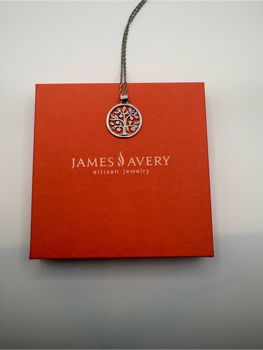 James Avery 925 Sterling Silver Tree of Life Pendant 18" Rope Chain Necklace⁠